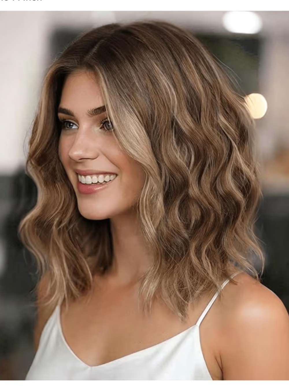 Woman’s Brown Highlighted Lace Front synthetic wig